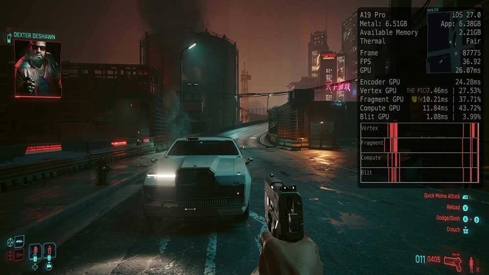 You are currently viewing Cyberpunk 2077 Runs Natively on iPhone 17 Pro at 35 FPS