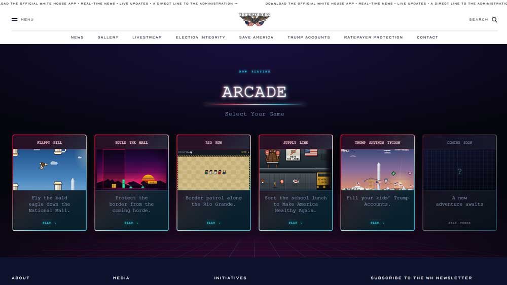 You are currently viewing Arcade.gov: The White House’s Controversial Retro Gaming Website